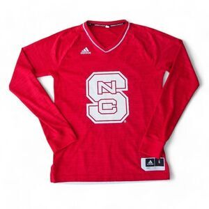 Adidas NCSU NC State‎ Wolfpack Long Sleeve Basketball Shooting Shirt Unisex S